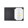 Porta Menu GOURMET24 22,7x32 cm (A4) - cornicetta 4 facciate - scritta menu bassorilievo - colore NERO