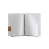 Porta Menu 16,5x23,1 cm (GOLFO) etichetta PATCH naturale "menu" 2 buste (4 facciate) elastico nero FASHION BIANCO KROKO