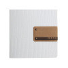 Porta Menu 16,5x23,1 cm (GOLFO) etichetta PATCH naturale "menu" 2 buste (4 facciate) elastico nero FASHION BIANCO KROKO