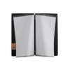 Porta Menu 17,4x31,8 cm (4RE) etichetta PATCH naturale "menu" 2 buste (4 facciate) elastico nero FASHION NERO STRUZZO
