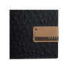 menu holder 17,4x31,8 cm (4RE) natural PATCH label "menu" 2 envelopes (4 sides) elastic FASHION BLACK OSTRICH