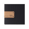 Porta Menu 23,2x31,8 cm (A4) etichetta PATCH naturale "menu" 2 buste (4 facciate) elastico nero FASHION NERO KROKO