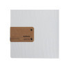 Porta Menu 23,2x31,8 cm (A4) etichetta PATCH naturale "menu" 2 buste (4 facciate) elastico nero FASHION BIANCO KROKO