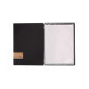 menu holder 23,2x31,8 cm (A4) natural PATCH label "menu" 2 envelopes (4 sides) elastic FASHION BLACK OSTRICH