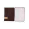 menu holder 23,2x31,8 cm (A4) PATCH label "menu" 2 envelopes (4 sides) elastic CORK BROWN