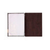 Porta Menu 23,2x31,8 cm (A4) etichetta PATCH "menu" 2 buste (4 facciate) elastico nero SUGHERO MARRONE sp. 2.5