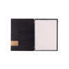 Porta Menu 23,2x31,8 cm (A4) etichetta PATCH "menu" 2 buste (4 facciate) elastico nero SUGHERO NERO sp. 2.5