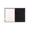 menu holder 23,2x31,8 cm (A4) PATCH label "menu" 2 envelopes (4 sides) elastic CORK BLACK