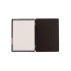 Porta Menu 16,5x23,1 cm (GOLFO) etichetta PATCH naturale "menu" 2 buste (4 facciate) elastico nero FASHION MARRONE COCCODRILLO