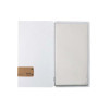 menu holder 17,4x31,8 cm (4RE) natural PATCH label "menu" 2 envelopes (4 sides) elastic FASHION WHITE OSTRICH