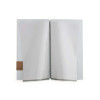 menu holder 17,4x31,8 cm (4RE) natural PATCH label "menu" 2 envelopes (4 sides) elastic FASHION WHITE OSTRICH
