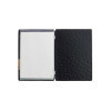 menu holder 16,5x23,1 cm (GOLFO) natural PATCH label "menu" 2 envelopes (4 sides) elastic FASHION BLACK OSTRICH
