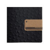 menu holder 16,5x23,1 cm (GOLFO) natural PATCH label "menu" 2 envelopes (4 sides) elastic FASHION BLACK OSTRICH