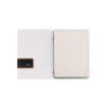 Porta Menu 16,5x23,1 cm (GOLFO) etichetta PATCH nera "menu" 2 buste (4 facciate) elastico nero CHEF BIANCO