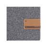 Porta Menu 23,2x31,8 cm (A4) etichetta PATCH naturale "menu" 2 buste (4 facciate) elastico nero GO-GREEN GRIGIO