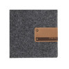 menu holder 23x23,1 cm (QUADRATO) natural PATCH label "menu" 2 envelopes (4 sides) elastic GO-GREEN GREY