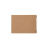 Porta Menu 31,7x23,1 cm (A4 ORIZZONTALE) etichetta PATCH nera "menu" 2 buste (4 facciate) elastico nero ECOMODA NATURALE sp. 0.6