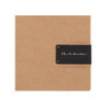 Porta Menu 31,7x23,1 cm (A4 ORIZZONTALE) etichetta PATCH nera "menu" 2 buste (4 facciate) elastico nero ECOMODA NATURALE sp. 0.6