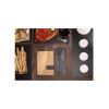 Porta Menu 16,5x23,1 cm (GOLFO) etichetta PATCH nera "menu" 2 buste (4 facciate) elastico nero ECOMODA NATURALE sp. 0.6
