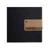 Porta Menu 17,4x31,8 cm (4RE) etichetta PATCH nera "menu" 2 buste (4 facciate) elastico nero ECOMODA NERO sp. 0.6