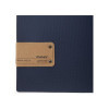 menu holder 17,4x31,8 cm (4RE) PATCH label "personalized" (min. 18 pcs) 2 envelopes (4 sides) elastic JUTE BLUE