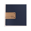 menu holder 31,7x23,1 cm (A4 HORIZONTAL) PATCH label "personalized" (min. 18 pcs) 2 envelopes (4 sides) elastic JUTE BLUE