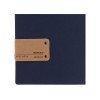 Porta Menu 16,5x23,1 cm (GOLFO) etichetta PATCH "personalizzata" (minimo 18 pezzi) 2 buste (4 facciate) elastico rosso JUTA BLU