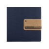 menu holder 17,4x31,8 cm (4RE) PATCH label "menu" 2 envelopes (4 sides) elastic JUTE BLUE