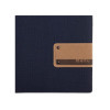 menu holder 23,2x31,8 cm (A4) PATCH label "menu" 2 envelopes (4 sides) elastic JUTE BLUE