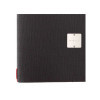 Porta Menu 31,7x23,1 cm (A4 ORIZZONTALE) etichetta METAL STANDARD "menu" 2 buste (4 facciate) elastico rosso JUTA BICOLOR