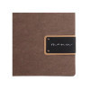 Porta Menu 23,2x31,8 cm (A4) etichetta PATCH nera "menu" 2 buste (4 facciate) elastico nero ECOMODA MARRONE sp. 0.6
