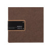 Porta Menu 23,2x31,8 cm (A4) etichetta PATCH nera "menu" 2 buste (4 facciate) elastico nero ECOMODA MARRONE sp. 0.6