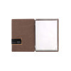 menu holder 16,5x23,1 cm (GOLFO) PATCH label "menu" 2 envelopes (4 sides) elastic ECOMODA BROWN 0.6
