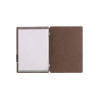 menu holder 16,5x23,1 cm (GOLFO) PATCH label "menu" 2 envelopes (4 sides) elastic ECOMODA BROWN 0.6