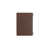 Porta Menu 16,5x23,1 cm (GOLFO) etichetta PATCH nera "menu" 2 buste (4 facciate) elastico nero ECOMODA MARRONE sp. 0.6