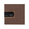 Porta Menu 16,5x23,1 cm (GOLFO) etichetta PATCH nera "menu" 2 buste (4 facciate) elastico nero ECOMODA MARRONE sp. 0.6