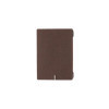 Porta Menu 16,5x23,1 cm (GOLFO) etichetta METAL "personalizzata" (minimo 18 pezzi) solo elastico nero ECOMODA MARRONE sp. 0.6