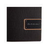 menu holder 16,5x23,1 cm (GOLFO) black PATCH label "menu" 2 envelopes (4 sides) elastic CHEF BROWN