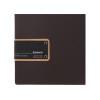 Porta Menu 16,5x23,1 cm (GOLFO) etichetta PATCH nera "menu" 2 buste (4 facciate) elastico nero CHEF MARRONE