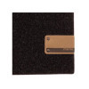menu holder 23x23,1 cm (QUADRATO) natural PATCH label "menu" 2 envelopes (4 sides) elastic GO-GREEN BROWN