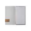 menu holder 17,4x31,8 cm (4RE) PATCH label "menu" 2 envelopes (4 sides) elastic JUTE ICE