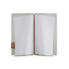 Porta Menu 17,4x31,8 cm (4RE) etichetta PATCH "menu" 2 buste (4 facciate) elastico rosso JUTA GHIACCIO