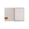 Porta Menu 23,2x31,8 cm (A4) etichetta PATCH "menu" 2 buste (4 facciate) elastico rosso JUTA GHIACCIO