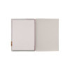 Porta Menu 23,2x31,8 cm (A4) etichetta PATCH "menu" 2 buste (4 facciate) elastico rosso JUTA GHIACCIO
