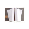 Porta Menu 16,5x23,1 cm (GOLFO) etichetta PATCH "menu" 2 buste (4 facciate) elastico rosso JUTA GRIGIA