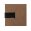 Porta Menu 17,4x31,8 cm (4RE) etichetta PATCH nera "menu" 2 buste (4 facciate) elastico nero ECOMODA NATURALE sp. 0.6