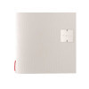 Porta Menu 31,7x23,1 cm (A4 ORIZZONTALE) etichetta METAL STANDARD "menu" 2 buste (4 facciate) elastico rosso JUTA GHIACCIO