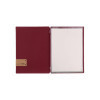 Porta Menu 23,2x31,8 cm (A4) etichetta PATCH "menu" 2 buste (4 facciate) elastico rosso JUTA BORDEAUX