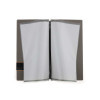Porta Menu 17,4x31,8 cm (4RE) etichetta PATCH nera "menu" 2 buste (4 facciate) elastico nero CHEF TORTORA