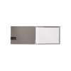 menu holder 31,7x23,1 cm (A4 HORIZONTAL) GREY PATCH label "menu" 2 envelopes (4 sides) elastic CHEF DOVE GREY